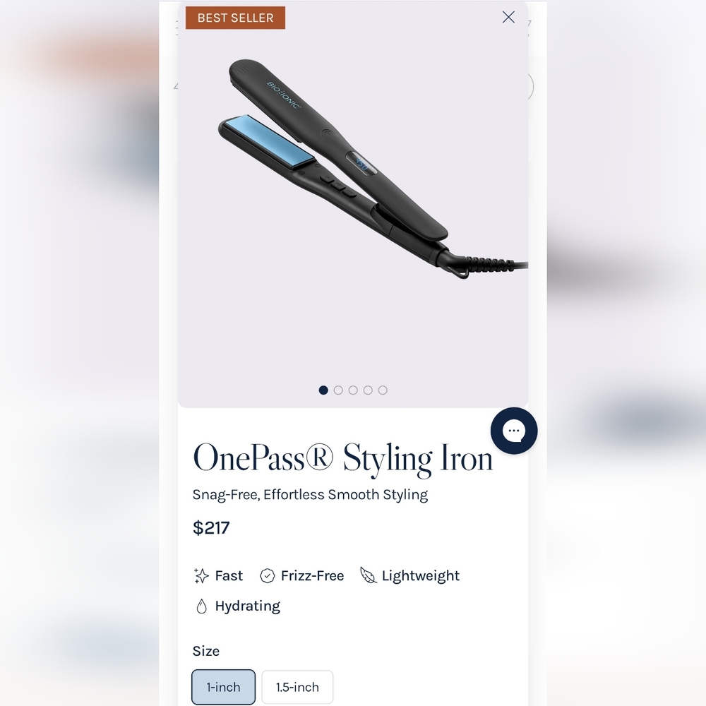 Bioionic OnePass 1" Flat Iron